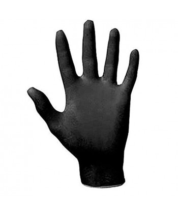 SAS Safety 66517 Raven Powder-Free Disposable Black Nitrile 6 Mil Gloves Med.