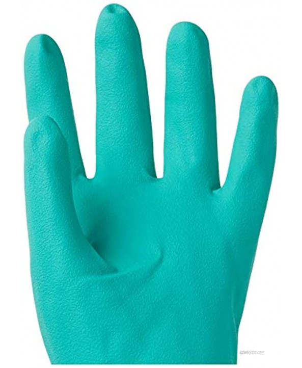 SHOWA 727-09 Nitrile Unlined Chemical Resistant Glove Large Pack of 12 Pairs,Light Green