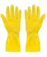 SteadMax 2 Pack Yellow Cleaning Gloves Professional Natural Rubber Latex Gloves Medium Size 2 Pairs