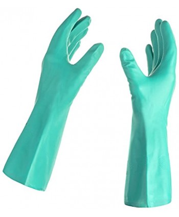 Tusko Products Best Nitrile Rubber Cleaning Household Dishwashing Gloves Latex Free Vinyl Free Reusable not Disposable Extra Large XL 1 Pair