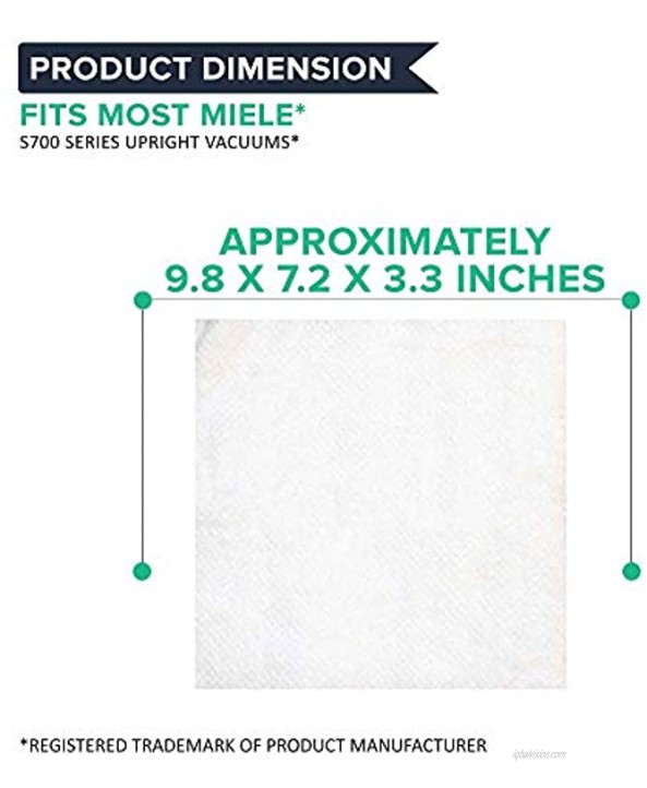 Crucial Vacuum Replacement Cloth Bags & Micro Filters Compatible With Miele Part # 7282050 & Models U,Type U,S7210 Twist Upright,S7260 Cat & Dog Upright,S7290 Jazz Upright 10 Pack 4 Filter
