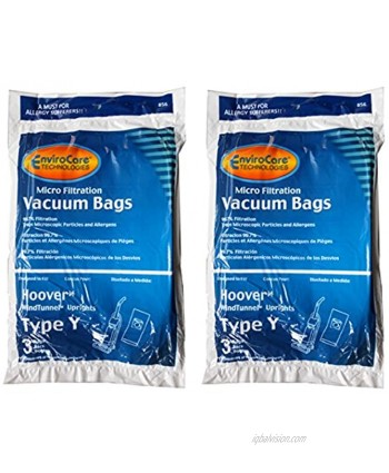 EnviroCare Replacement Micro Filtration Vacuum Cleaner Dust Bags made to fit Hoover Windtunnel Upright Type Y 6 pack