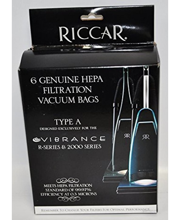Riccar Vibrance Type A Original HEPA Vacuum Bags 6 Pack RAH-6
