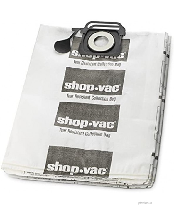 Shop-Vac 9021433 Genuine Tear Resistant Collection Filter Bags 12-20 gallon White