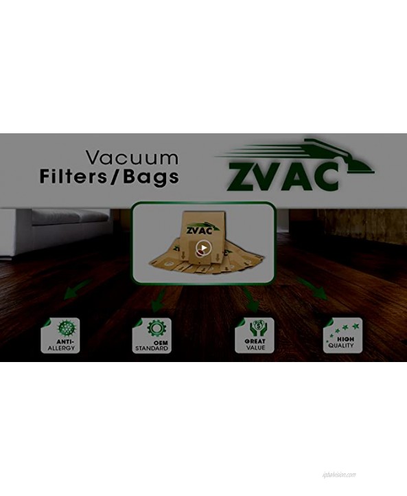 ZVac Replacement for Oreck CC & Oreck XL Vacuum Bags Compatible with Oreck XL7 XL21 2000's 3000's 4000's 8000's 9000's Upright Vacuum Cleaner Restores Parts # CCPK8DW PK2008 59220-8 Pack