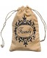 CWI Gifts 6-Piece Family Burlap Bag 4 by 6-Inch Brown
