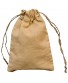 CWI Gifts 6-Piece Plain Burlap String Bag 4 by 6-Inch Brown