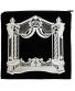 Majestic Giftware Tallis Bag Velvet Embroidery 3D Pillar Design Stones 14.5" x 14" Black Silver