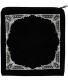 Majestic Giftware Tefillin Bag Bar Mitzvah Velvet Embroidery Four Corner Diamond Design Stones 10.5" x 10.5" Black Silver