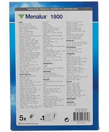 Menalux 1800 5 vacuum cleaner bags Duraflow fresh with anti-odour suitable for s-bag UltraSilencer ClassicSilence ASP 71 APF 61 Essensio ErgoClassic US ACS AEO AP