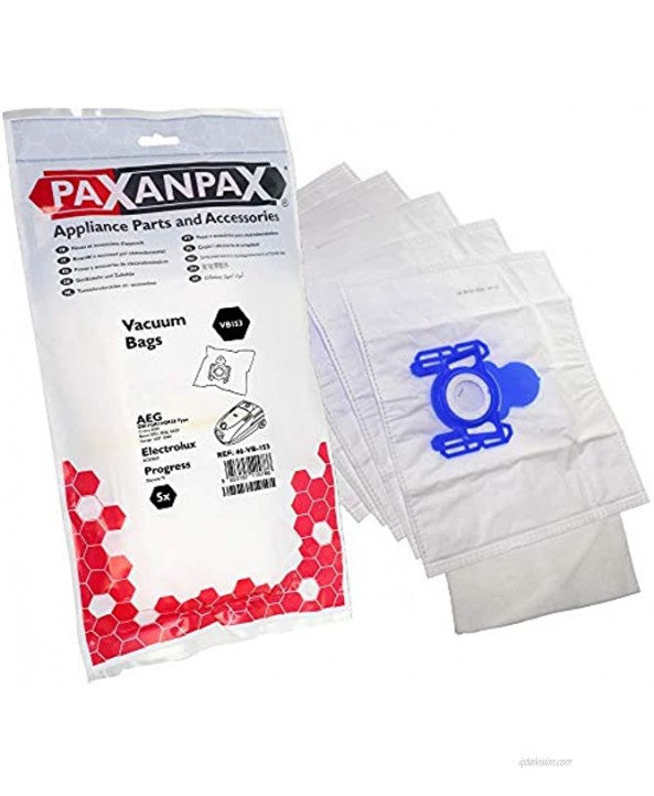 Paxanpax VB153 Compatible SMS Microfibre Bags AEG 'GR11 GR13 GR28' Vampyr 400 Rosso 5010-5030 CN500 Series Pack of 5