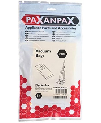 Paxanpax VB191 Compatible Paper Bags Electrolux 'E23' Z400 Z600 Series Pack of 5