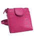 Sanis Enterprises Mauve Double Zipper Cross Body Handbag Ana Collection 7" H x 6.5" L x 2" W