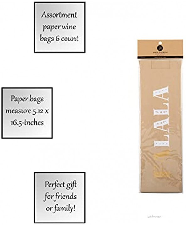 Santa Barbara Design Studio SB Design Studio-Holiday Collection Biodegradable Wine Bottle Gift Bag 6-Pack