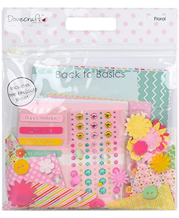 Trimcraft DCGDB010 Dovecraft Back to Basics Goody Bag-Floral Bright's