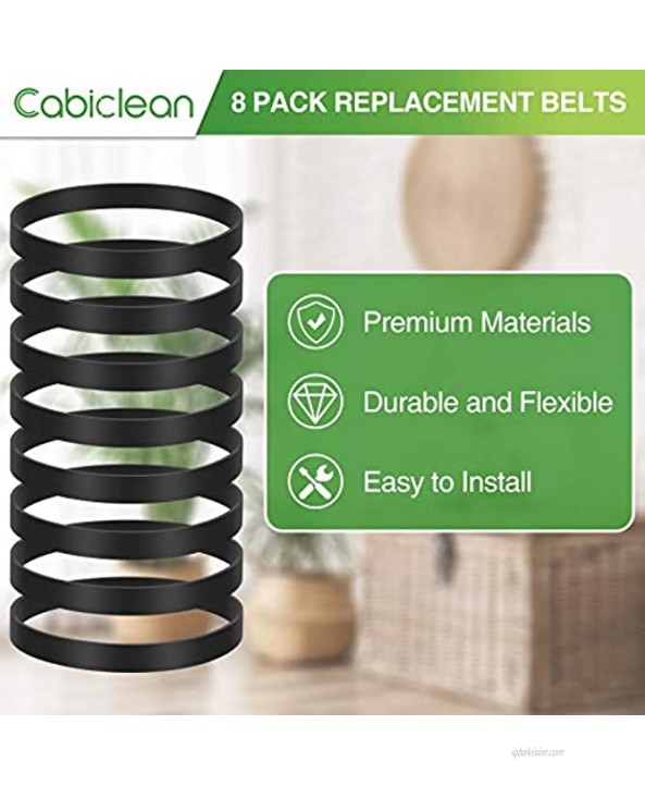 Cabiclean 8 Pack Vacuum Belts Compatible with Bissell Style 7 9 10 12 14 16 Replace Part 3031120 Belt