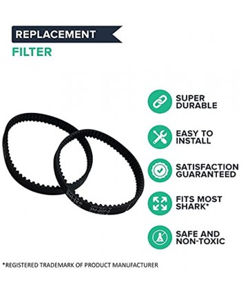 Crucial Vacuum Replacement Shark Belt Compatible with Shark NV350 HV400 NV500 Part # 440001893 RO-440001893 Fits Shark Belt SD40100 Featherlite Vacuum Models Lightweight Durable 2 Pack