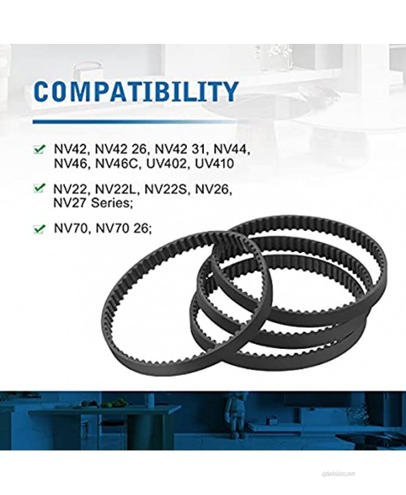 LANMU Replacement Belts Compatible with Shark Navigator Models NV42 NV44 NV46 NV70 NV22 NV22L NV22S NV26 NV27 Vacuum 4 Pack