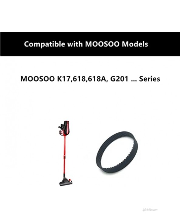 MFLAMO Replacement Belt Compatible for MOOSOO K17 618A G201 Cordless Vacuum Cleaner 2 Belt