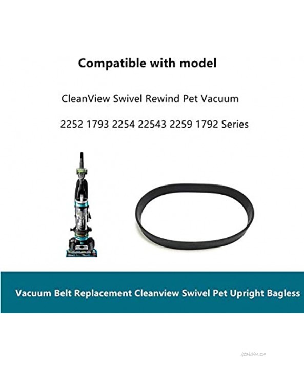 MFLAMO Replacement Belt for Bissell Cleanview Swivel Pet Upright Bagless Vacuum,Compatible with Model : 2252,1793,2254,22543,2259 2 Belt