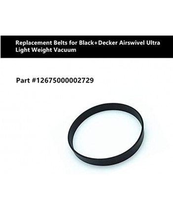 MFLAMO Replacement Belts for Black+Decker Airswivel Ultra Light Weight Vacuum,Compatible with Models BDASV101,BDASV102,BDASL101,BDASP103,Part #12675000002729 2 Belt