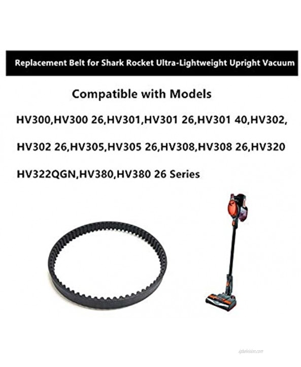 Replacement Belt for Shark HV300 Vacuum Cleaner,Compatible with Models: HV301 HV302 HV305 HV308 Series（2 Belt