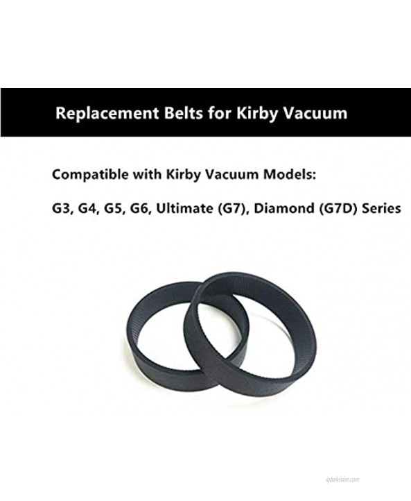 Replacement Belts for Kirby 301291 Vacuum，Compatible with Models G3,G4,G5,G6,G7 4 Belt