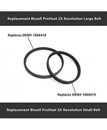 Vacuum Belts Replacement Bissell ProHeat 2X Revolution Vacuum,Compatible with Models: 1548,1550,1551,Parts 1606419 & 1606418