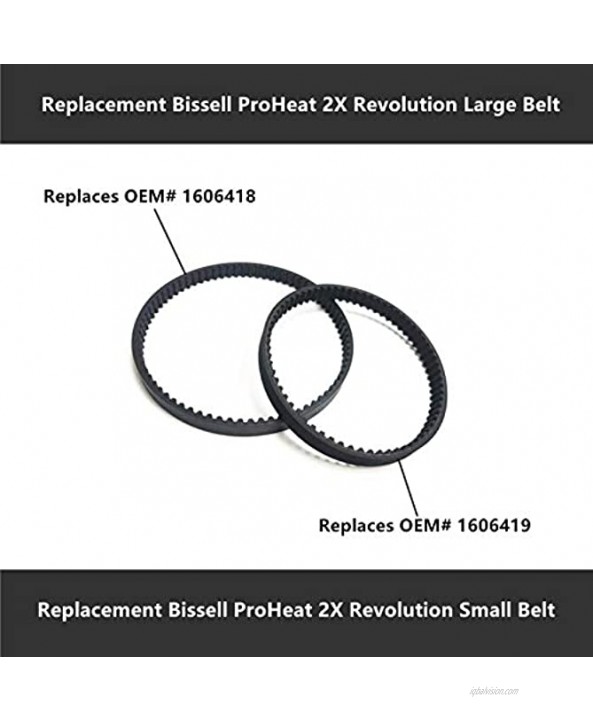Vacuum Belts Replacement Bissell ProHeat 2X Revolution Vacuum,Compatible with Models: 1548,1550,1551,Parts 1606419 & 1606418