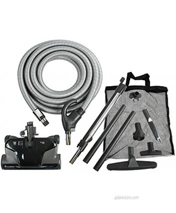 Cen-Tec Systems 94071 Premium Total Control Central Vacuum Electric Powerhead Package with 30 Foot Hose Direct Connect Black