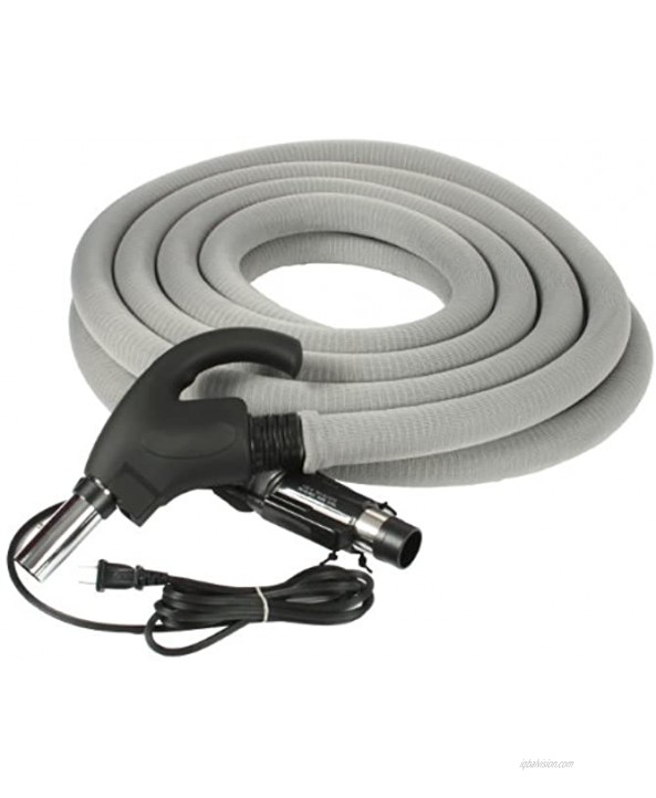 Cen-Tec Systems 99702 Central Vacuum 35 Foot Universal Connect Electric Hose with Hose Sock and Button Lock Stub Tube