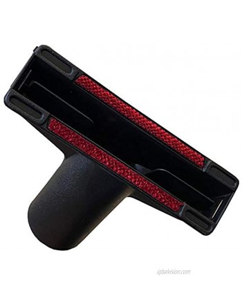 Staubbeutel24 Universal Vacuum Cleaner Upholstery Nozzle with Slanted Velour Thread Lifter for All Connections with a Diameter of 32 mm Black