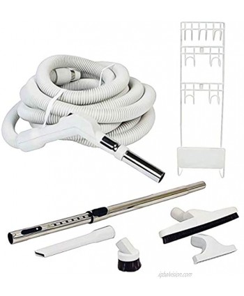 ZVac Universal Central Vacuum Accessory Kit for Central Vacuum Systems with 30 ft On Off Button Low-Voltage Standard Hose Compatible with Beam Nutone Electrolux Hayden Centec & Vacumaid