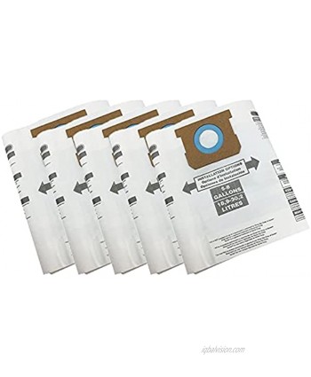 Grevis 10 Pack Type H Replacement Vacuum Filter Bags Compatible for Shop Vac 5-8 Gallon Vacuum Replace Part 90671 9067100