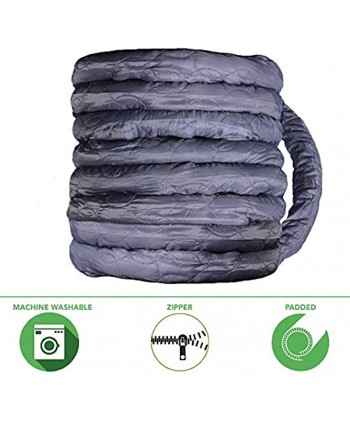 Nadair OVO Universal Padded Cover Fits All 40 to 42 ft Central Vacuum Hose Machine Washable Easy to Install with Zipper 42ft Grey