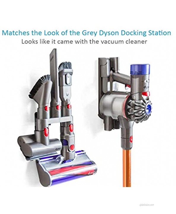 No brand Accessory Holder Compatible with Dyson V7 V8 V10 V11 Vacuum Cleaner Attachment Holder Docking Station Grey