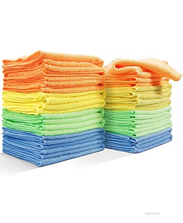 24 Pack Reusable Microfiber Cleaning Cloth for Kitchen Car Cleaning Soft Cleaning Rags Kitchen Wipes Without Chemicals