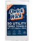 Arkwright LLC White Terry Bar Mop Towels Pack of 50 14 x 17 in. Cotton Multipurpose Cleaning Rags for Kitchen Countertops Tabletops and Spills