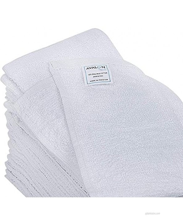 Avalon Towels Kitchen Bar Mop Towels – 16x19 inches Value Pack of 15 – Made from 100% Cotton Ring-Spun Terry Loops – Highly Absorbent and Durable for Cleaning Kitchens Bars and Multipurpose