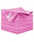 Buff Microfiber Cleaning Cloth | Pink 12 Pack | Size 16" x 16" | All Purpose Microfiber Towels Clean Dust Polish Scrub Absorbent