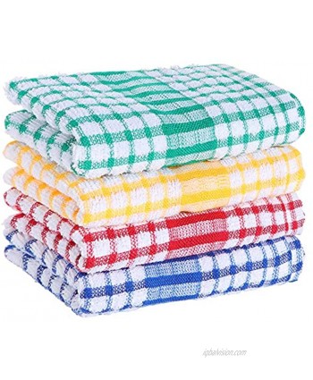 Cotton Kitchen Towels 16 Inch x 25 Inch 4 Pack Quick Drying Kitchen Dish Towels for Washing Drying Dishes and Household