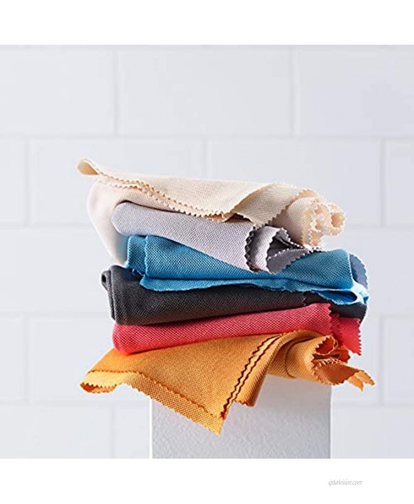 E-Cloth Glass & Polishing Microfiber Cleaning Cloth 300 Wash Guarantee Reusable Assorted Colors 4 Pack