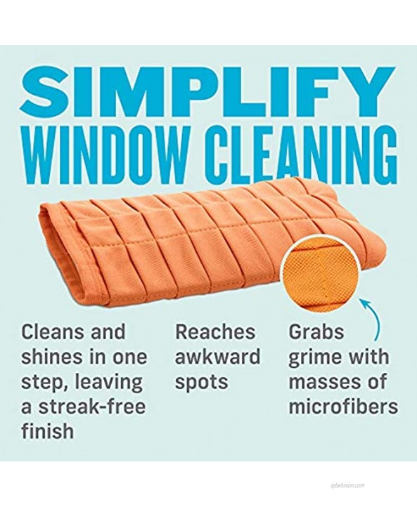 E-Cloth Window Genie Microfiber Cloth Polishing Mitt 300 Wash Guarantee 1 Pack