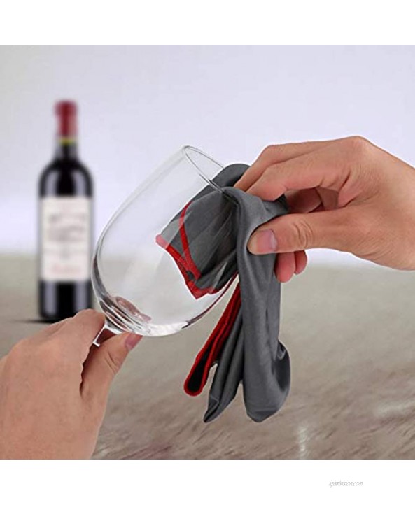 HQMaster Large Microfiber Polishing Cloths Polished Cleaning Towel Streak Free Lint Free Shine for Wine Glasses Stemware Kitchenware