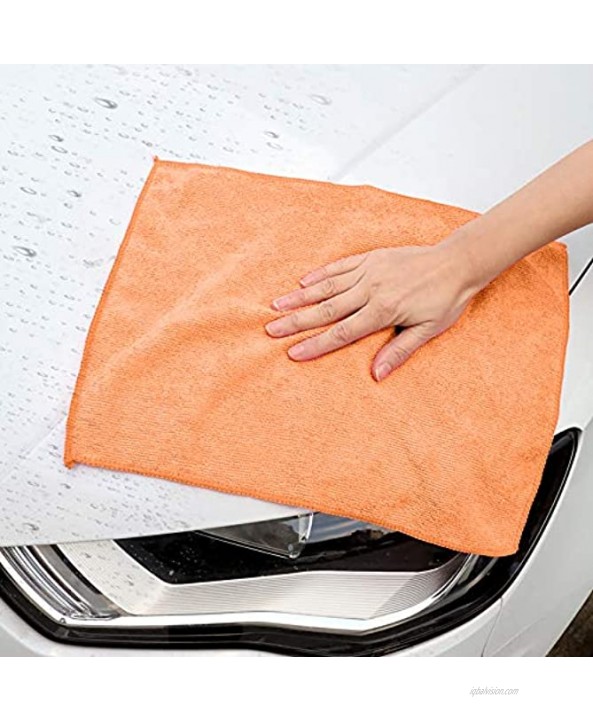 MASTERTOP 24 Pack Microfiber Cleaning Cloth 4 Colors Dust Cloths Softer More Absorbent Lint-Free Cleaning Rags Different Multipurpose Cleaning Towels for Home Kitchen Car Window 16x12