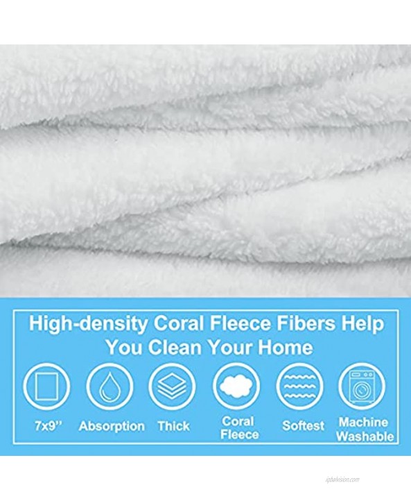 Max K Dish Cloths Absorbent Soft Quick-Drying Kitchen Towels Coral Fleece Reusable Cleaning Dishcloths Set for Hands Dishes Counters Table Dinnerware Lint-Free Washable Wipes 24-Pack