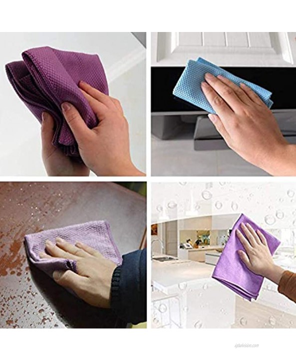 Microfiber Cleaning Dish Cloths for Washing Dishes Dish Towels and Dishcloths Sets for Kitchen Dish Rags Soft Absorbent Quick Drying 12 x 16'' 5 Pack Mixed Color