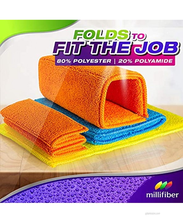 Microfiber Sponge Cloth for Kitchen Bathroom 7”x 9” 10 Pack Reusable Cleaning Cloths for House Washable Microfiber Dish Cloths-Kitchen Cleaning Supplies-Super Soft Absorbs a Lot of Water