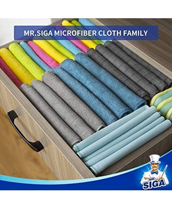 MR.SIGA Microfiber Cleaning Cloth Pack of 12 Size: 15.7" x 15.7"