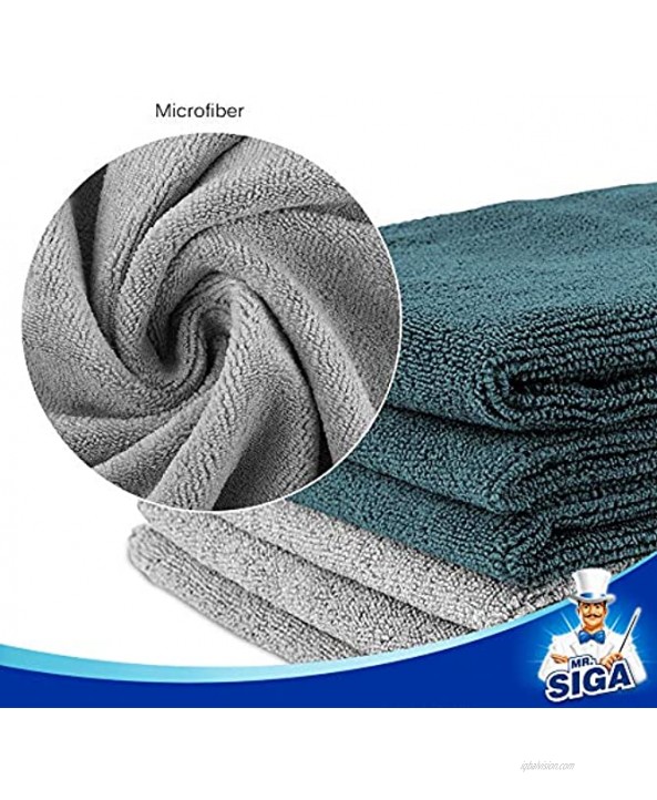MR.SIGA Microfiber Cleaning Cloth Pack of 6 Size: 13.8 x 15.7